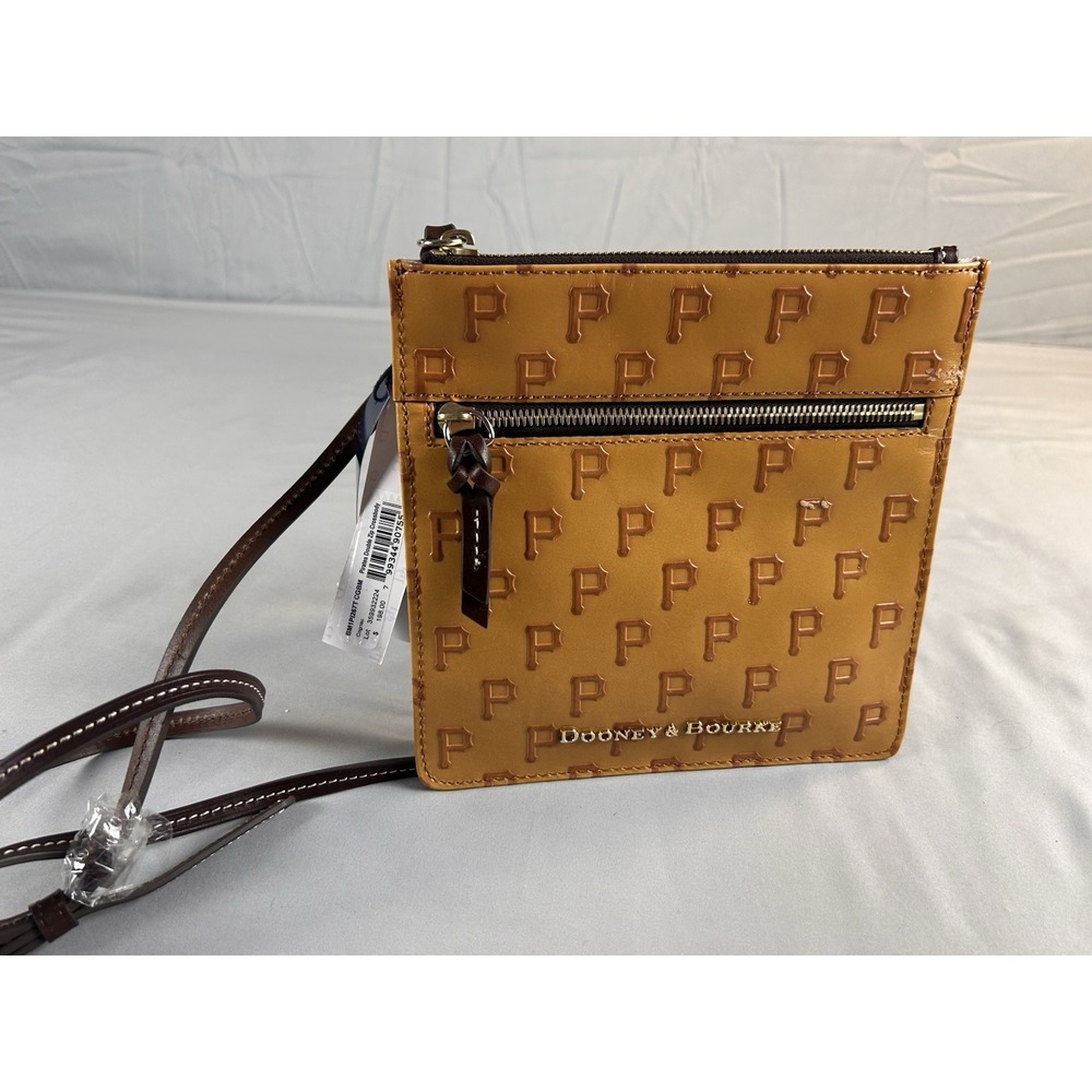 Dooney‎ & Bourke Pittsburgh Pirates Double Zip Crossbody MLB Leather NWT